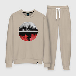 Костюм хлопковый женский Stranger Things Moon, цвет: миндальный