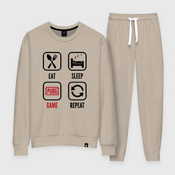 Женский костюм Eat Sleep PUBG Repeat