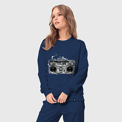 Костюм хлопковый женский Wu-Tang Boombox, цвет: тёмно-синий — фото 2