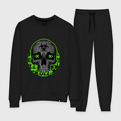 Костюм хлопковый женский SKULL TOXIC, цвет: черный