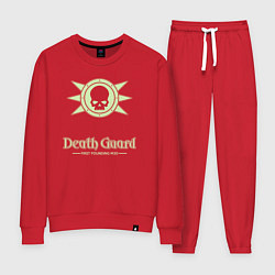 Костюм хлопковый женский Гвардия смерти лого винтаж, цвет: красный