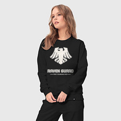 Костюм хлопковый женский Гвардия ворона лого винтаж, цвет: черный — фото 2