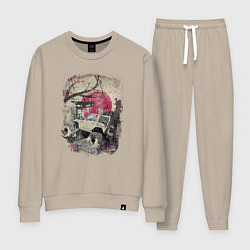 Костюм хлопковый женский Бездорожье Азия, цвет: миндальный