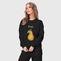 Костюм хлопковый женский Pear груша, цвет: черный — фото 2