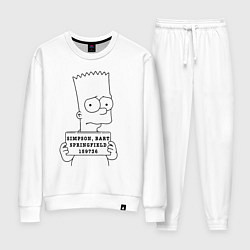 Костюм хлопковый женский Simpson, Bart, Springfield, 159736, цвет: белый