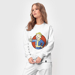 Костюм хлопковый женский Vault boy like, цвет: белый — фото 2