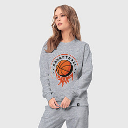Костюм хлопковый женский Allstars Basketball, цвет: меланж — фото 2