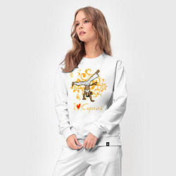 Костюм хлопковый женский I love Capoeira - fighter, цвет: белый — фото 2