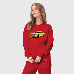 Костюм хлопковый женский Chevrolet Camaro American Car, цвет: красный — фото 2