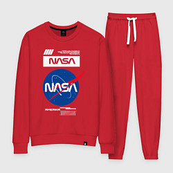 Костюм хлопковый женский Nasa - Logo, цвет: красный