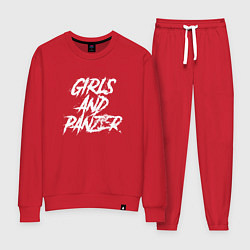 Костюм хлопковый женский Girls und Panzer logo, цвет: красный
