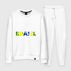 Костюм хлопковый женский BRASIL 2014, цвет: белый