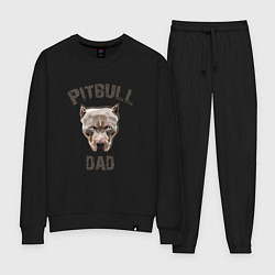 Костюм хлопковый женский Pitbull dad, цвет: черный
