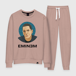Костюм хлопковый женский Eminem поп-арт, цвет: пыльно-розовый