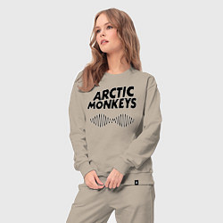 Костюм хлопковый женский Arctic Monkeys, цвет: миндальный — фото 2