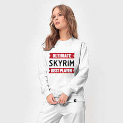 Костюм хлопковый женский Skyrim: Ultimate Best Player, цвет: белый — фото 2