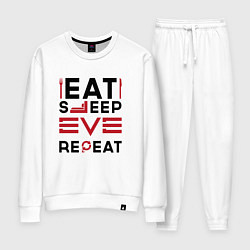 Женский костюм Надпись: eat sleep EVE repeat