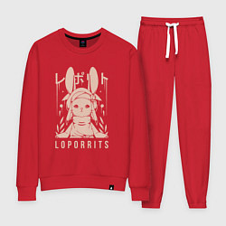 Костюм хлопковый женский Loporrits Moon Tribe, цвет: красный