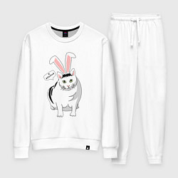 Костюм хлопковый женский Кролик Бендер - 2023, цвет: белый