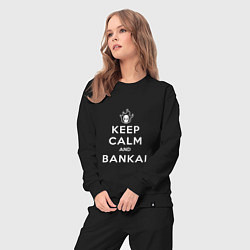 Костюм хлопковый женский Keep calm and bankai - Bleach, цвет: черный — фото 2