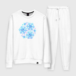 Женский костюм Три забавные снежинки с разноцветными звездами