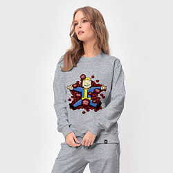 Костюм хлопковый женский Vault boy caps, цвет: меланж — фото 2