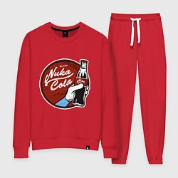 Костюм хлопковый женский Nuka cola sticker, цвет: красный