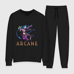 Костюм хлопковый женский Jinx with guns, цвет: черный
