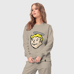 Костюм хлопковый женский Holly vault boy, цвет: миндальный — фото 2