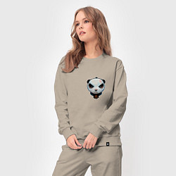 Костюм хлопковый женский Хмурый панда, цвет: миндальный — фото 2
