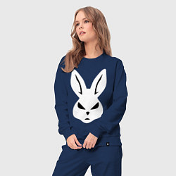 Костюм хлопковый женский Evil bunny head, цвет: тёмно-синий — фото 2