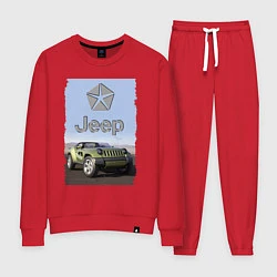 Костюм хлопковый женский Chrysler Jeep - concept, цвет: красный