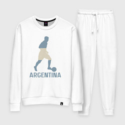 Костюм хлопковый женский Lionel Messi Argentina, цвет: белый