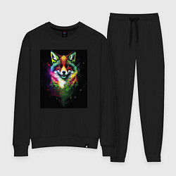Костюм хлопковый женский Colorful Fox, цвет: черный