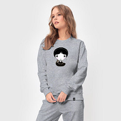 Костюм хлопковый женский Full of woe Adams, цвет: меланж — фото 2