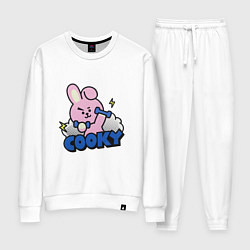 Костюм хлопковый женский Cooky BT21 Jungkook, цвет: белый