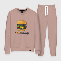 Костюм хлопковый женский VAGburger tyres, цвет: пыльно-розовый
