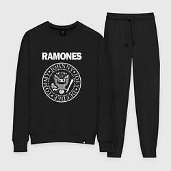Костюм хлопковый женский Ramones Blitzkrieg Bop, цвет: черный