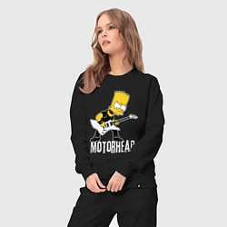 Костюм хлопковый женский Motorhead Барт Симпсон рокер, цвет: черный — фото 2