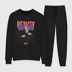 Костюм хлопковый женский Beauty world, цвет: черный