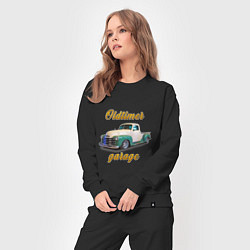 Костюм хлопковый женский Ретро пикап Chevrolet Thriftmaster, цвет: черный — фото 2