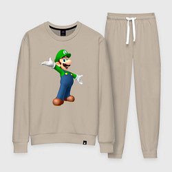 Костюм хлопковый женский Луиджи доволен, цвет: миндальный