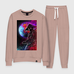 Костюм хлопковый женский Космический самурай, цвет: пыльно-розовый