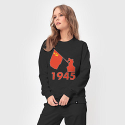 Костюм хлопковый женский 1945, цвет: черный — фото 2