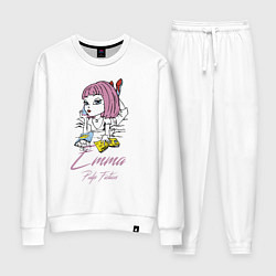 Костюм хлопковый женский Emma - pulp fiction, цвет: белый