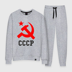 Костюм хлопковый женский СССР стиль, цвет: меланж