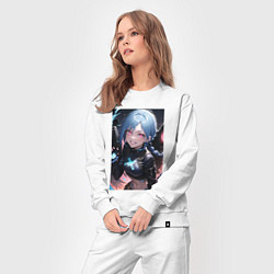 Костюм хлопковый женский Arcane League Of Legends JINX anime, цвет: белый — фото 2