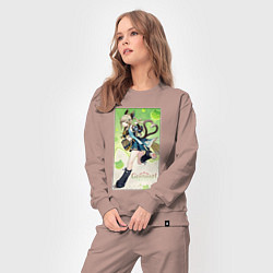 Костюм хлопковый женский Кирара Геншин импакт, цвет: пыльно-розовый — фото 2