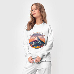 Костюм хлопковый женский Камчатка зовет, цвет: белый — фото 2