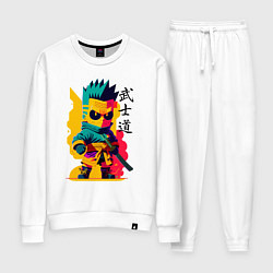 Костюм хлопковый женский Bart Simpson - samurai - bushido, цвет: белый